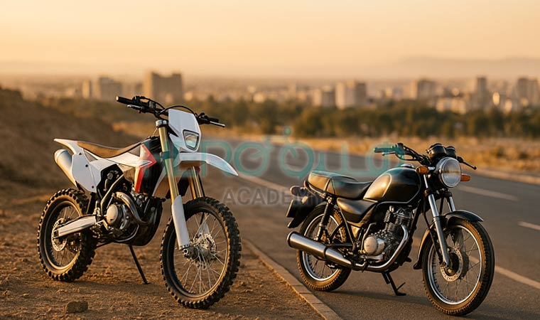 تفاوت آموزش موتور شهری با موتور کراس